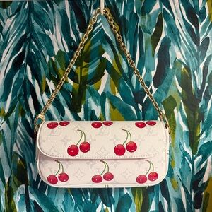 Brand New Louis Vuitton x Takashi Murakami Cerise Ivy Shoulder and Crossbody Bag